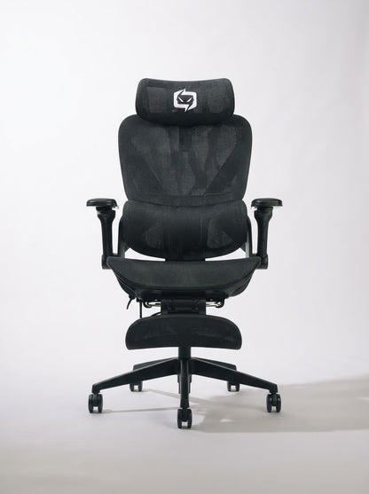 Silla ergonómica X3 Pro negra, vista frontal